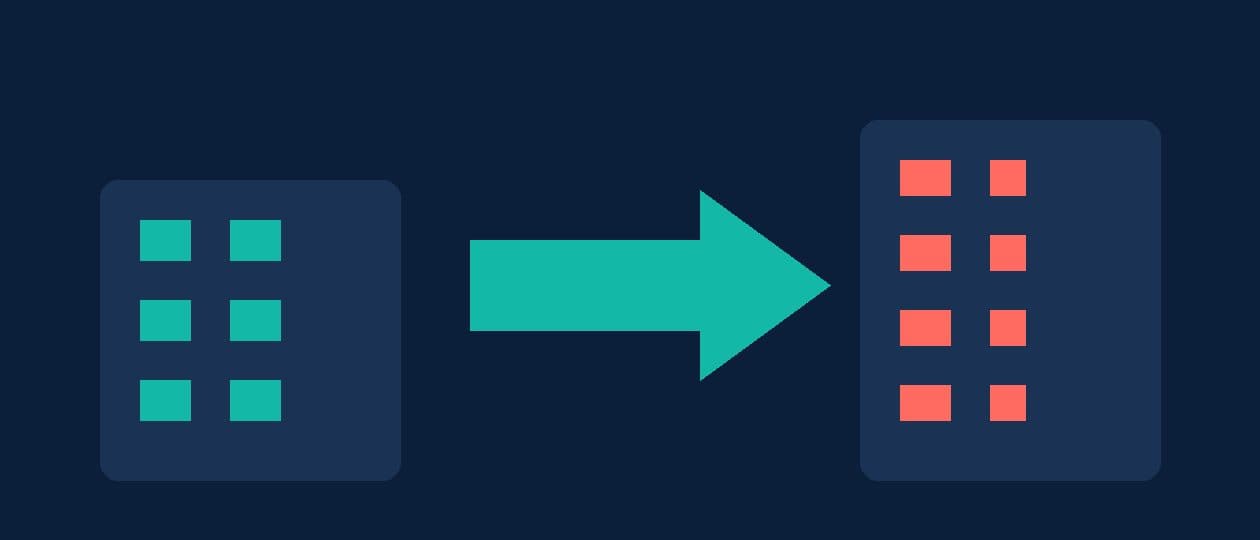 Abstract flat illustration in teal, navy and coral representing PF transfer between employers