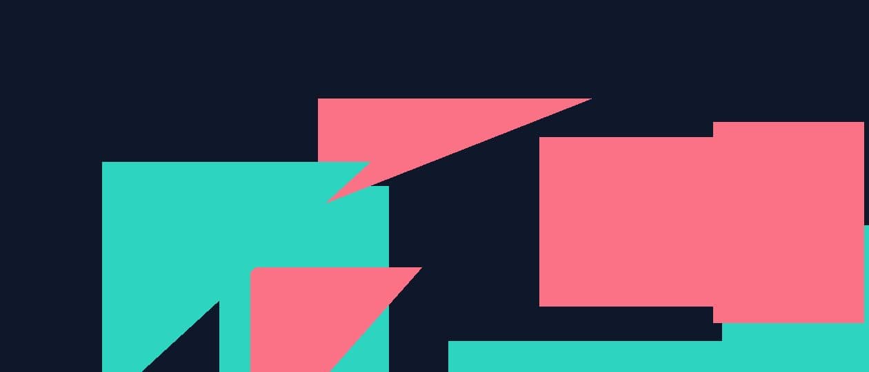 Abstract geometric composition in teal, navy and coral representing a pharmacist resume