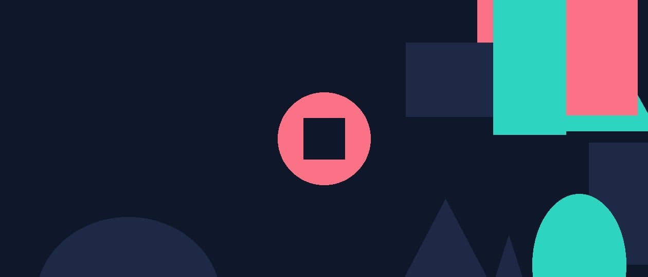 Abstract geometric composition in teal, navy and coral representing an accountant resume format