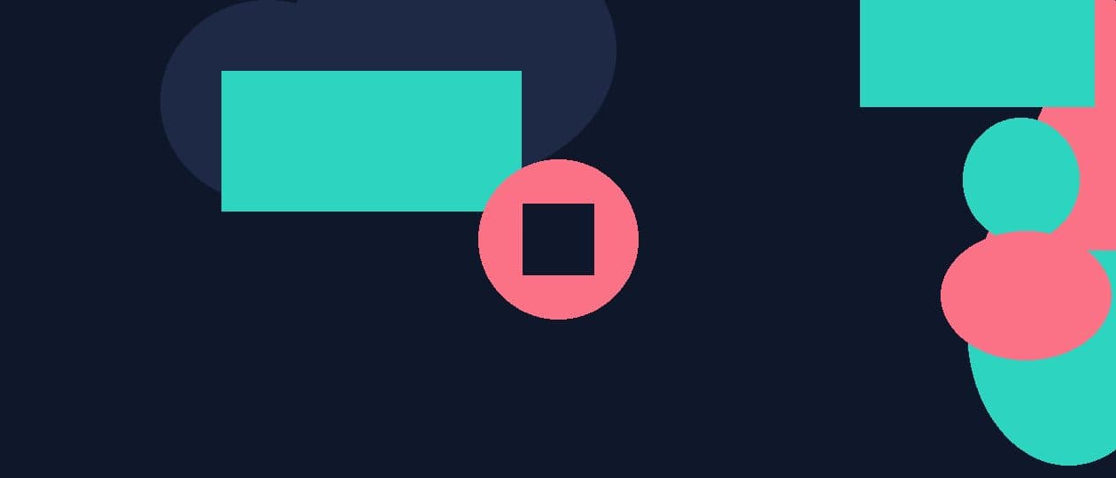 Abstract geometric composition in teal, navy and coral representing a Form 16 tax certificate