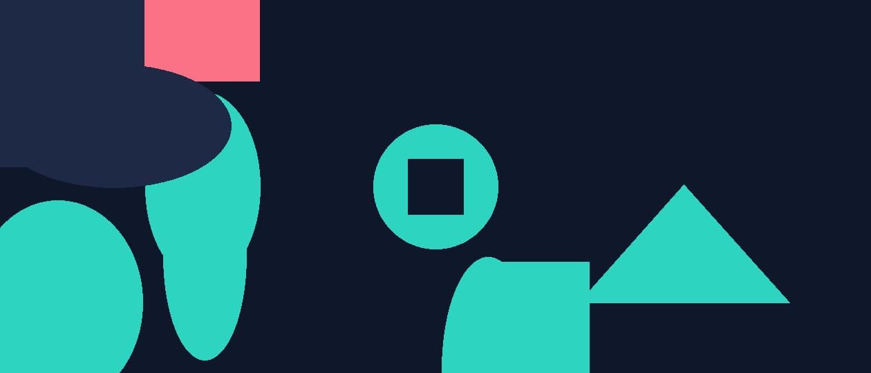 Abstract geometric composition in teal, navy and coral representing a nurse resume format