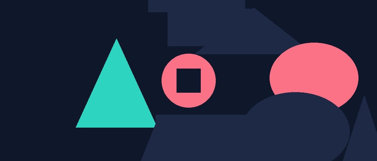 Abstract geometric composition in teal, navy and coral representing a customer service resume format