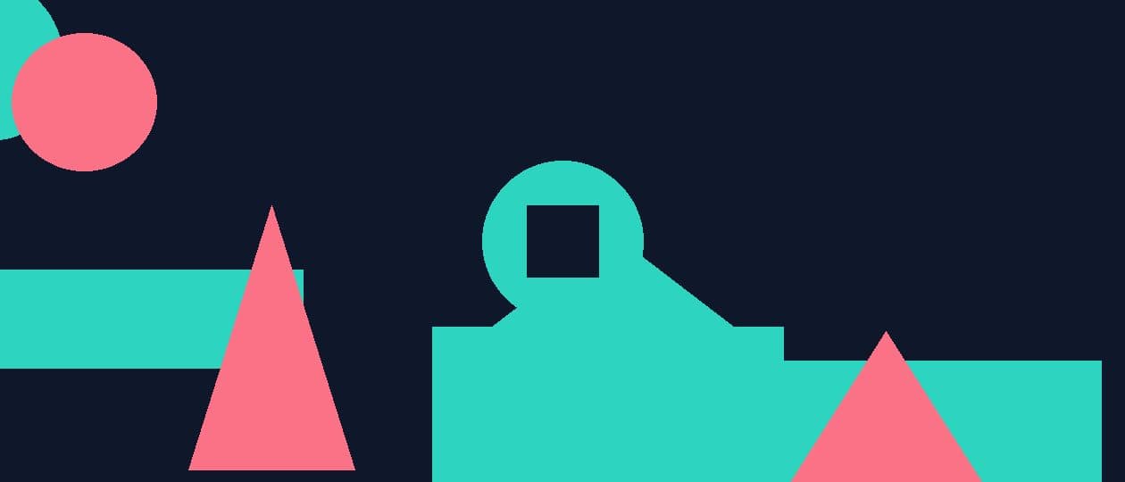 Abstract geometric composition in teal, navy and coral representing 9 LPA in-hand salary
